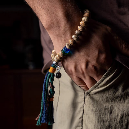 Bodhi Seed Mala with Jambhala Pendant