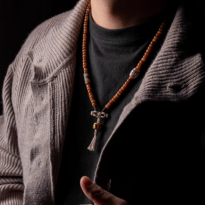 Tibetan Yak Bone Mala with Vajra – 108 Beads of Timeless Elegance